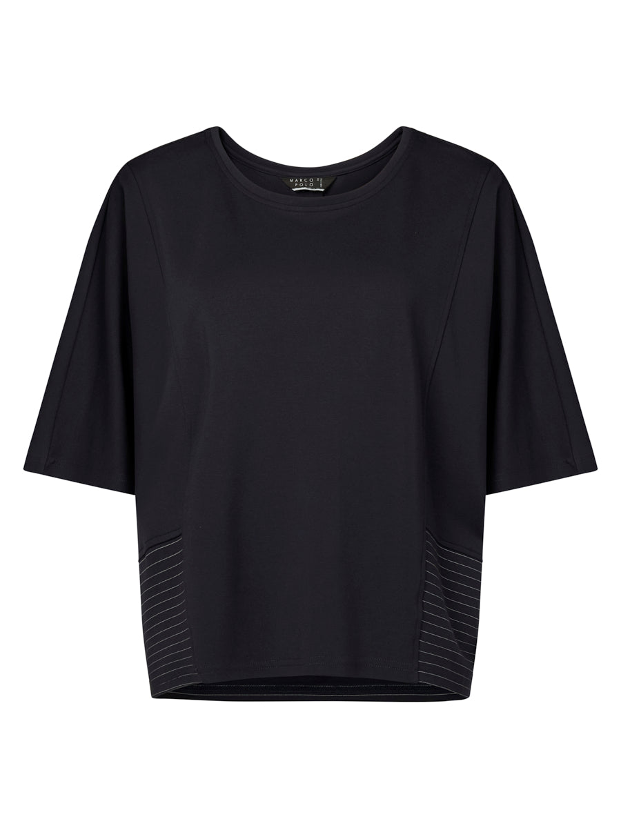 Spliced Pinstripe Ponte Tee