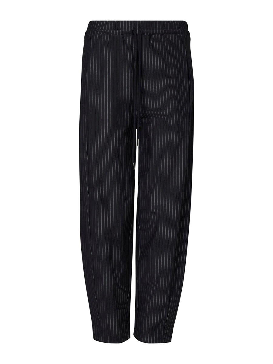 Pinstripe Ponte Barrel Leg Pant
