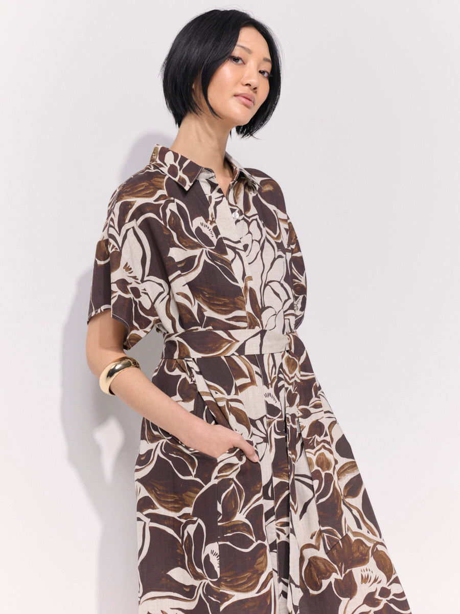 Floral Drift Shirtdress